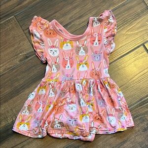 Little Sleepies Easter bunny twirl dress with bodysuit
